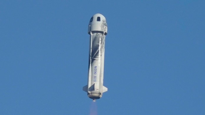 Vesmírna loď Blue origin.