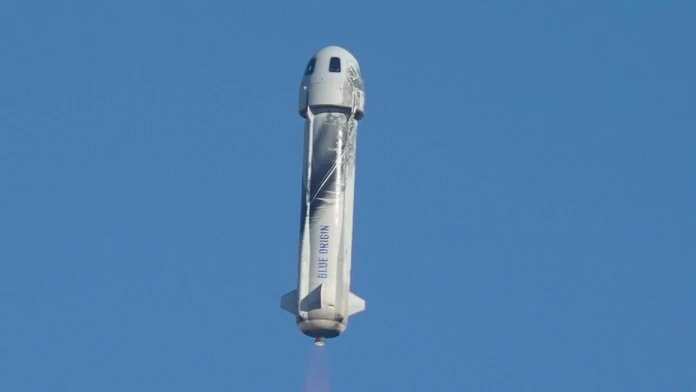 Vesmírna loď Blue origin.