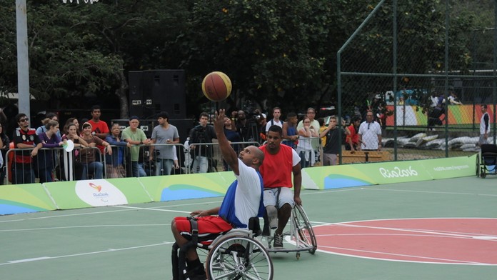 Turnaj v para basketbale v Riu de janeiro.