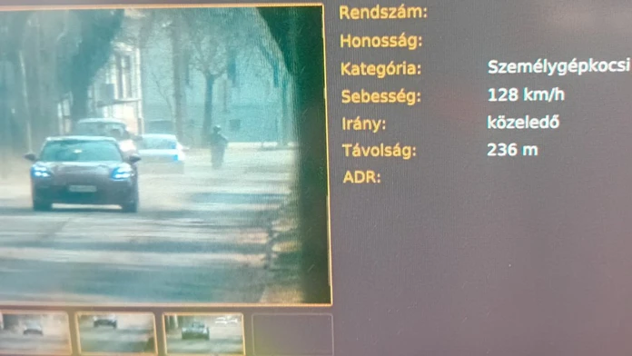 Záber z radaru