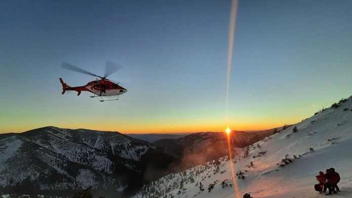 Horskí záchranári v akcii.