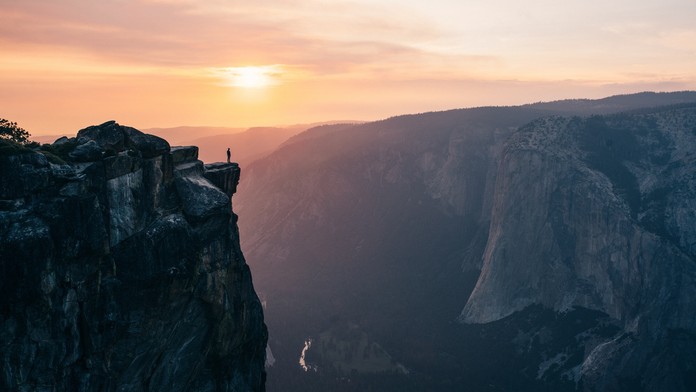 Výhliadka Taft Point v Yosemitskom národnom parku.