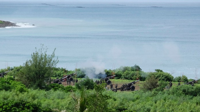 Taiwanská armáda usporiadala delostrelecké vojenské cvičenia.