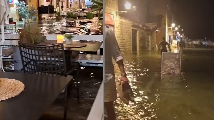 VIDEO: Chorvátske pobrežie zasiahlo meteocunami. Morská voda sa valila centrom mesta, turisti panikárili