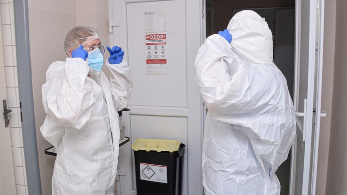 Covidové oddelenie v Rimavskej Sobote.