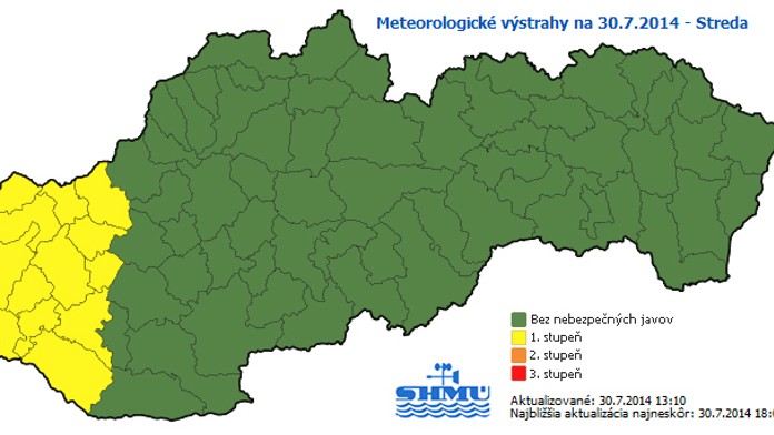 Výstraha pred lejakmi