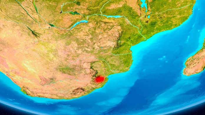 Svazijsko na mape sveta