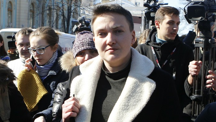 Bývalá ukrajinská vojačka a súčasná poslankyňa Nadija Savčenková