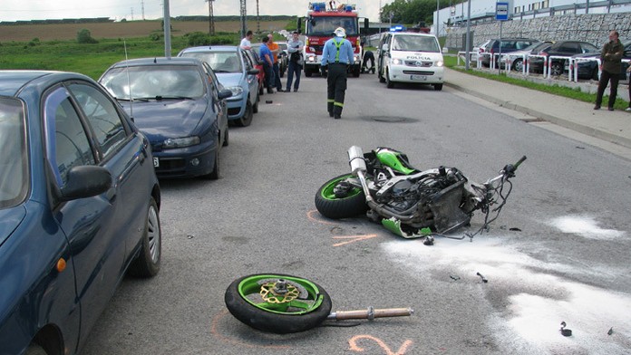 Nehoda motorkára vo Veľkom Krtíši