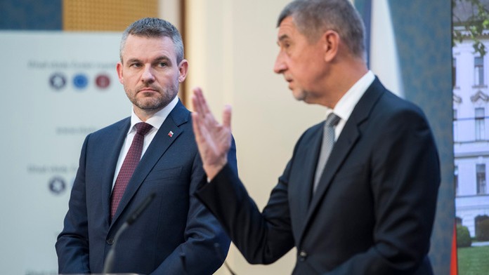 Premiéri Peter Pellegrini a Andrej Babiš.