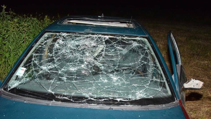 Zábery z miesta nehody. 