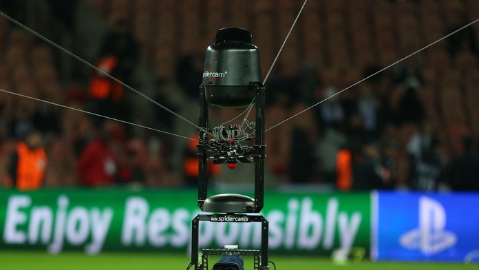 Spidercam v plnom nasadení.