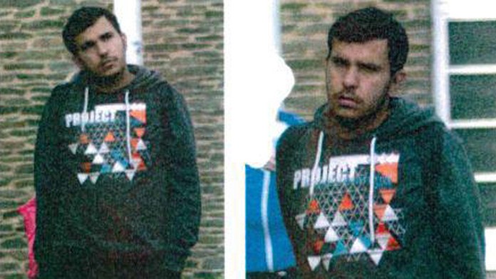 Na snímke 22-ročný Sýrčan Jaber al-Bakr z Damasku, ktorý je podozrivý z plánovania bombového útoku v Nemecku. 