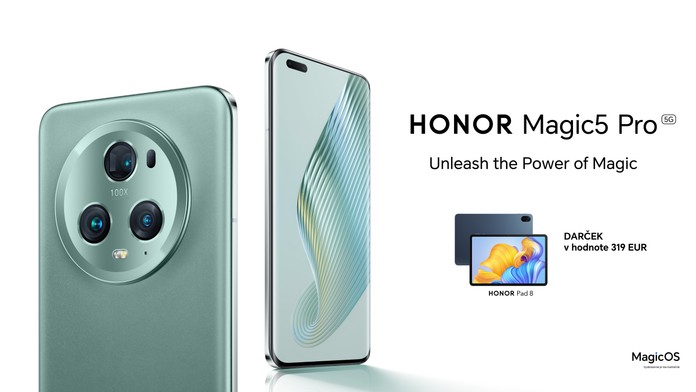 HONOR Magic5 Pro, vlajkovú loď búrajúcu benchmarky v odvetví mobilných telefónov, nájdete od dnešného dňa aj na Slovensku!