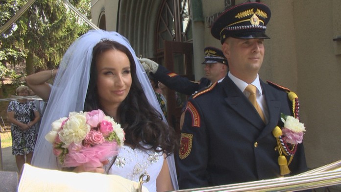 Svadba člena Čestnej stráže prezidenta.