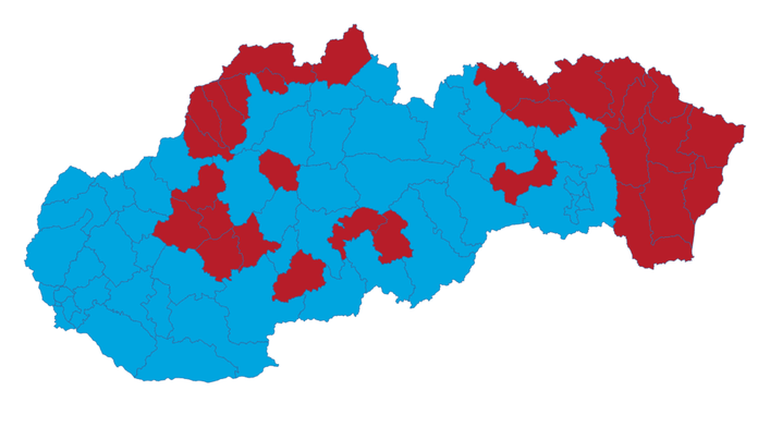 Víťazi v okresoch v prvom kole.