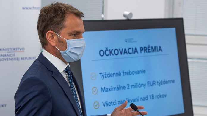 Igor Matovič predstavuje očkovaciu lotériu