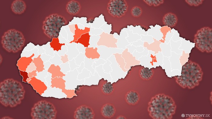 Podrobná mapa s lokalitami, v ktorých potvrdili koronavírus.