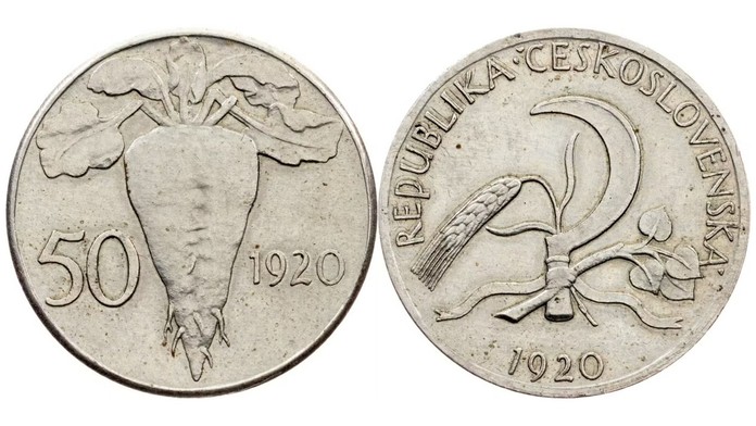 Vzácne československé mince.