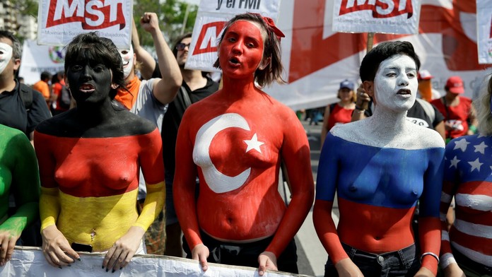 Účastníčky protestu.