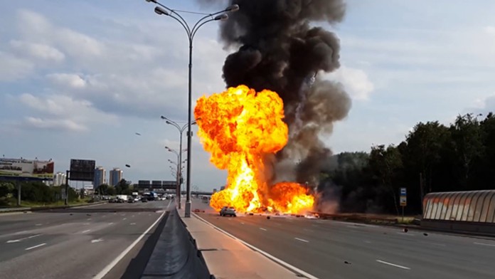 Výbuch na moskovskom obchvate