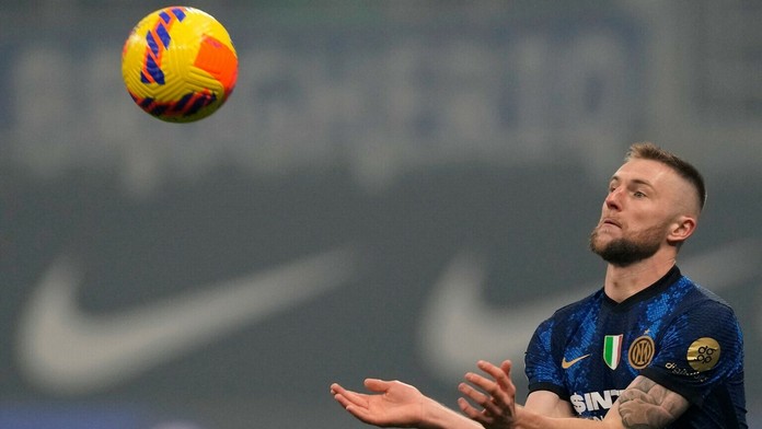 Na snímke slovenský obranca Interu Milan Škriniar.