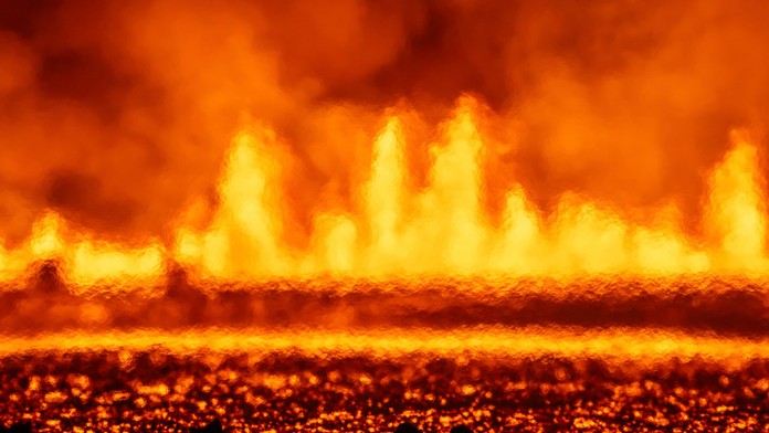 Nová sopečná erupcia, ktorá začala na Reykjanes na Islande.