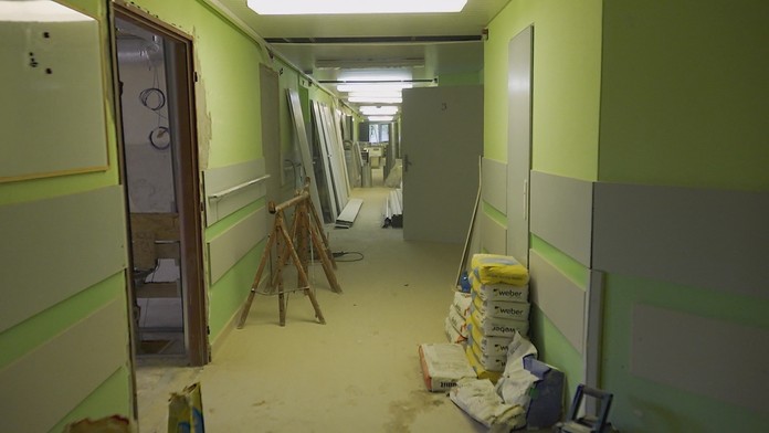 Žilinská nemocnica počas rekonštrukcie.