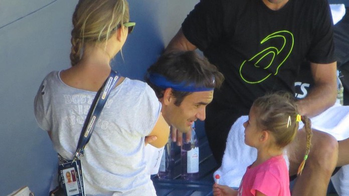 Federer s dcérkou Myla Rose