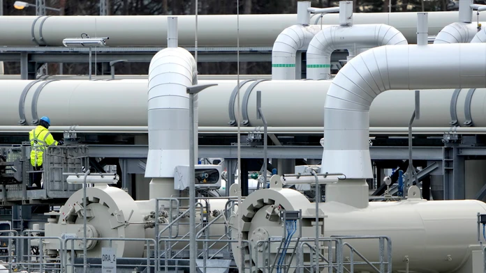 Potrubie na plynovode Nord Stream 2 v Lubmine.