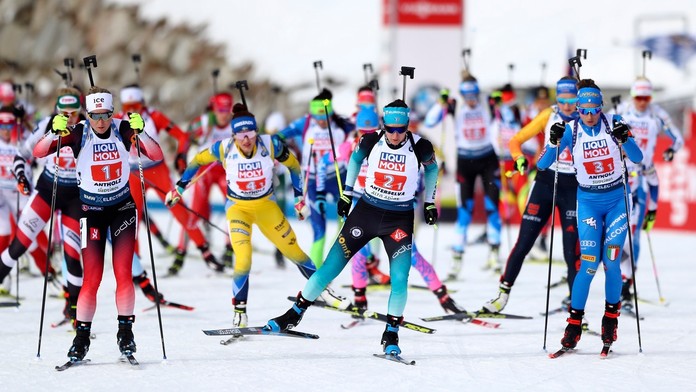 Alpská lyžiarka Federica Brignoneová v zjazde v Garmisch-Partenkirchene.