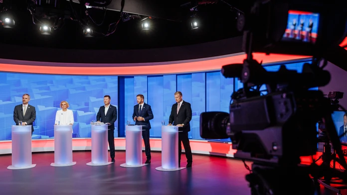Na snímke českí politickí lídri.