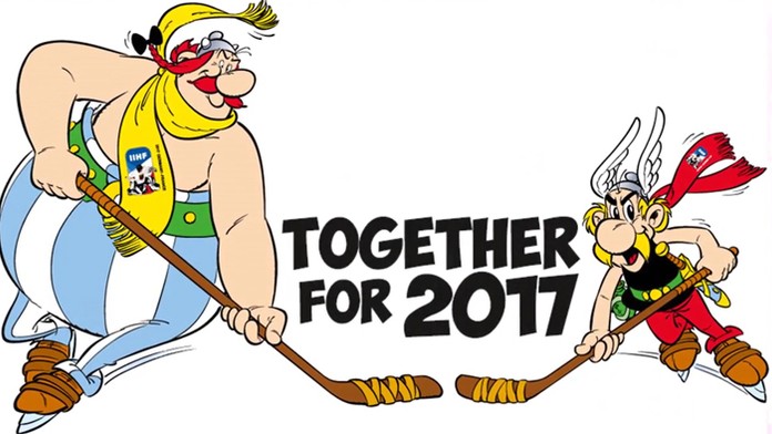 Oficiálny maskoti MS 2017 v hokeji.