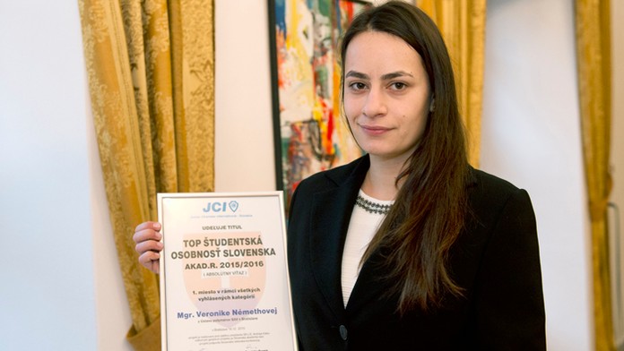 TOP Študentská osobnosť Slovenska Veronika Némethová.