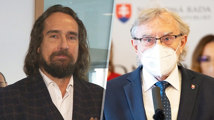 Tibor Eliot Rostas a poslanec Ján Benčík.