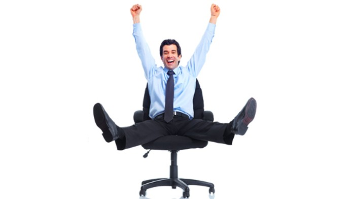 Šťastný zamestnanec