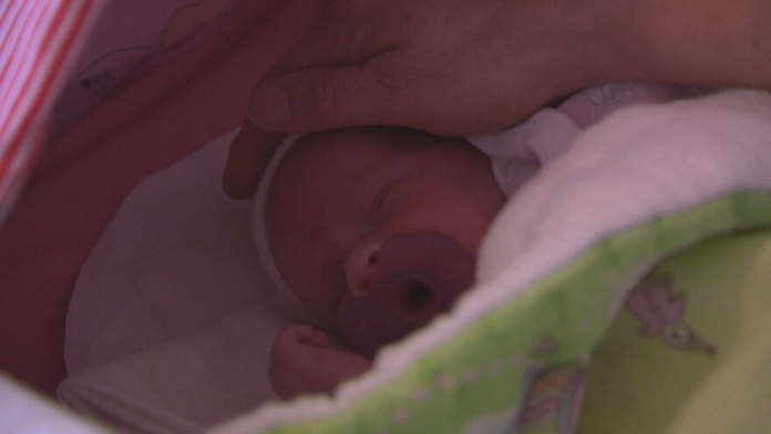 Na snímke je zachytený novorodenec.