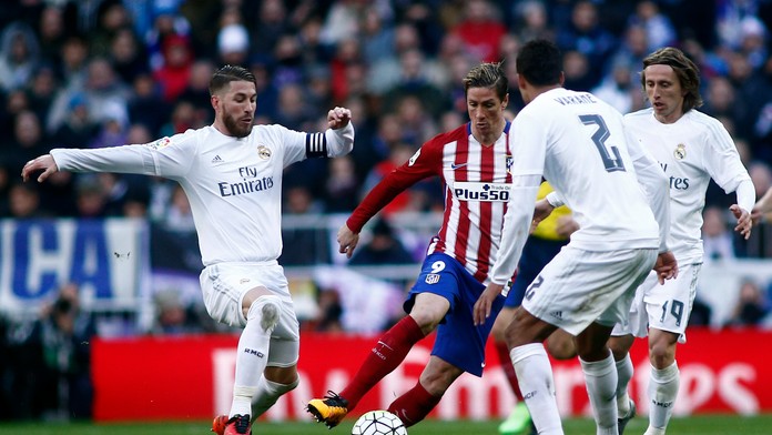 Hráči Realu Madrid a Atletica Madrid