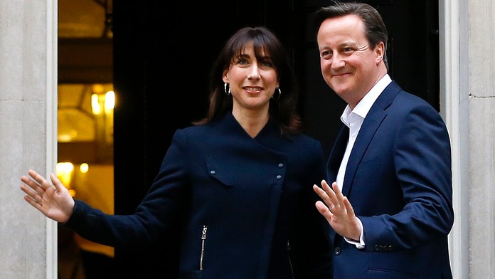David Cameron s manželkou.