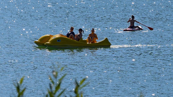 Člnkovanie na vodnom diele Palcmanská Maša v okrese Rožňava.