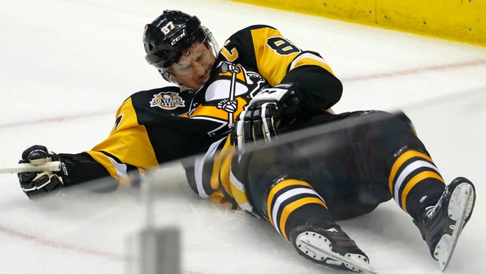 Zranený Sidney Crosby.