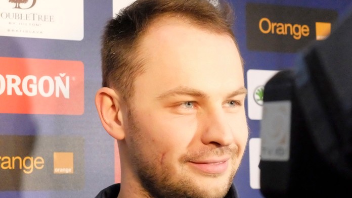 Hokejový brankár Július Hudáček. 