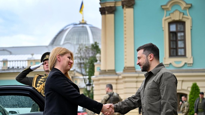 Zuzana Čaputová a Volodymyr Zelenskyj