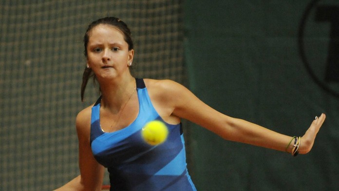 Viktória Kužmová - Z 20. ročníka tenisového turnaja Slovak Junior Indoor Tournament 8. januára 2013 v Bratislave.