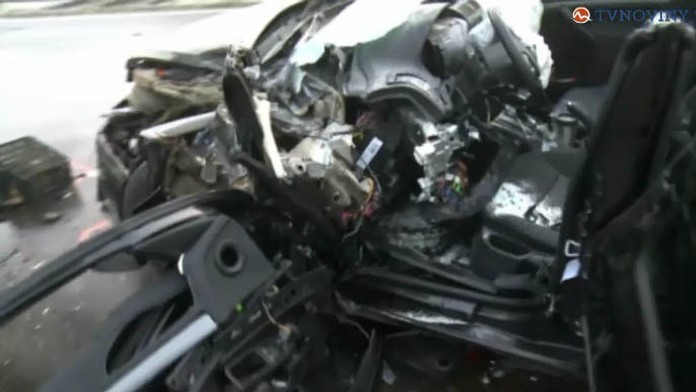 Hromadna nehoda vo Velkej Lomnici.