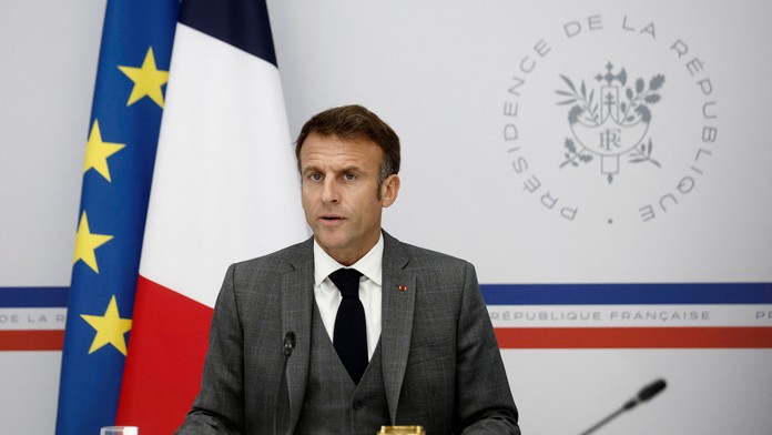 Na snímke francúzsky prezident Emmanuel Macron.