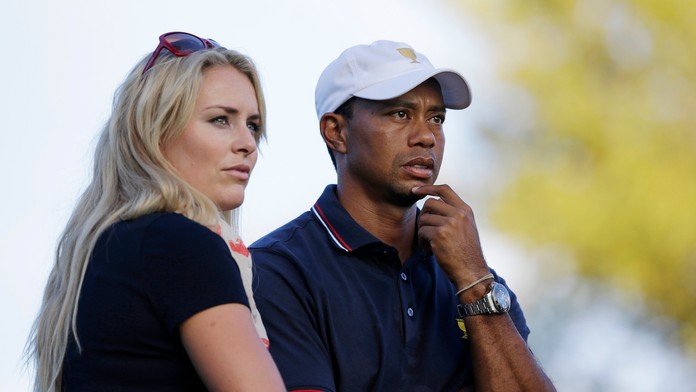 Tiger Woods a Lindsey Vonnová