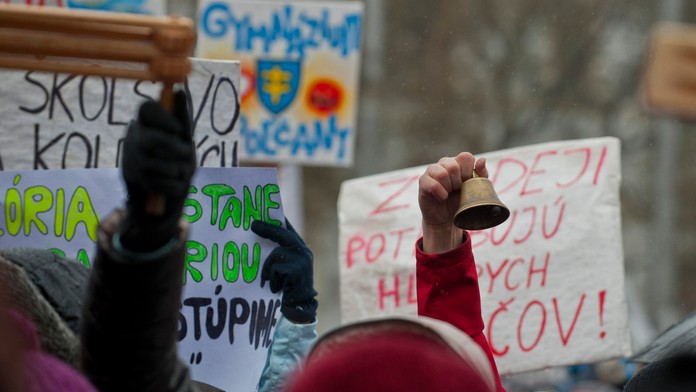 Štrajk učiteľov - ilustračka.