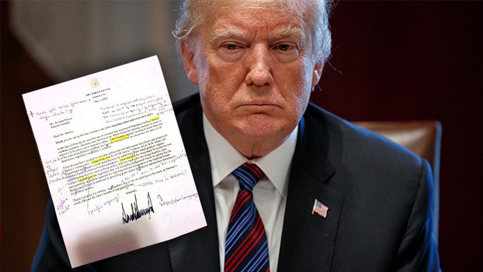 Donald Trump a opravený list