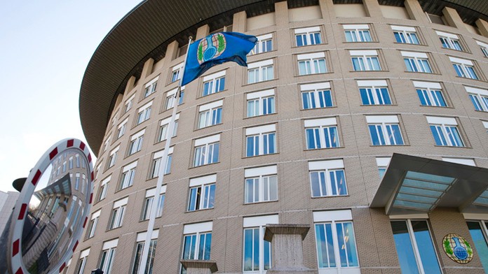 Sídlo Organizácie pre zákaz chemických zbraní v holandskom Haagu.